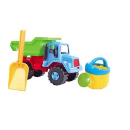 Conjunto playa camion volquete 28x23x15 cm con pala y regadera Conjunto playa camion volquete 28x23x15 cm con pala y regadera