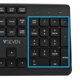 Teclado y Ratón V7 CKW350ES Negro Qwerty Español Teclado y Ratón V7 CKW350ES Negro Qwerty Español