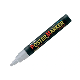 Artline EPP-4-PLA-MET Rotulador Poster Marker Punta Redonda 2 mm Color Metalizado Plata Para Carteleria