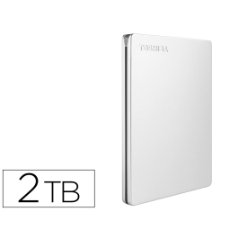 Toshiba Disco Duro Externo Canvio Slim 2TB Plata TOS4260557510698 Precio: 128.49999987. SKU: B1EFT26W7C