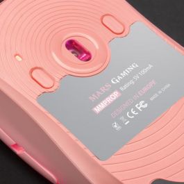 Mars Gaming MMPROP Ratón Óptico USB Tipo A, Diestro, 32000 DPI, Color Rosa