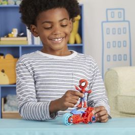 Hasbro Figura de Acción Spidey con Motocicleta, Juguete Preescolar Marvel Spidey y Sus Increíbles Amigos, 3+ Años