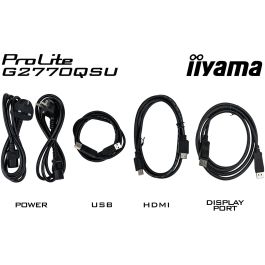 Iiyama G2770QSU-B6 Monitor Gaming 27" QHD IPS rápido 180Hz 0.2ms con Hub USB, HDMI, DisplayPort y Altavoces Negro
