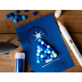 Liderpapel Pompones 1,5 cm Tonalidades Azules Manualidades Bolsa 80 Unidades