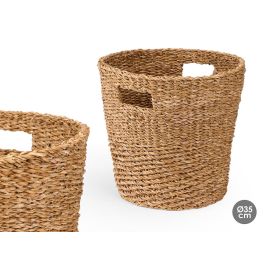 Giftdecor Cesto Cónico con Asas de Alga Marina Marrón 35 cm Diámetro (4 Unidades) Precio: 55.50000049. SKU: B148EA9Q44