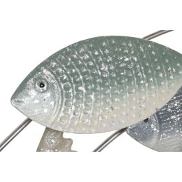 DKD Home Decor Decoración Pared Mediterráneo Azul Turquesa Metal 128 x 44 x 5 cm (2 Unidades)