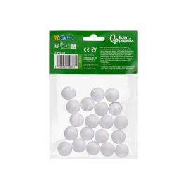 Liderpapel Bolas de Espuma Blanca 2 cm Bolsa 20 Unidades para Manualidades