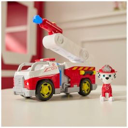Spinmaster SPI6072660 - Patrulla Canina - Figura de Marcus con Vehículo de Bomberos + 2 Proyectiles - Juguete de Rescate para Niños a partir de 3 años