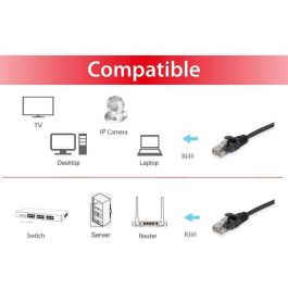 Equip Patchkabel Cat6 U/UTP 2xRJ45 2.00m schwarz Polybeutel