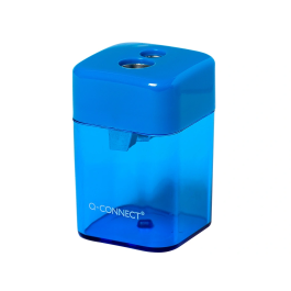 Q-connect Sacapuntas Metálico 2 Usos con Depósito para Virutas