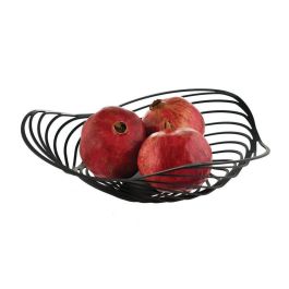 Alessi ACO03 B Trinity Cesto de Acero y Resina Negro 33cm - Frutero de Diseño por Adam Cornish
