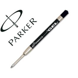 Parker Recambio Bolígrafo Quink Flow Punta Media Gel Negro Blister