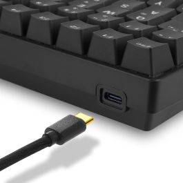 Sharkoon SKILLER SGK50 S3 Teclado Mecánico para Juego, QWERTZ DE-Layout, Switches Gateron Yellow, Retroiluminación RGB, Negro