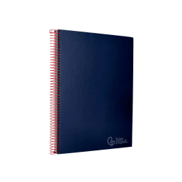 Liderpapel Cuaderno Espiral A4 Micro Jolly Tapa Forrada 140 Hojas 75gr Cuadro 5mm 5 Bandas Color Azul