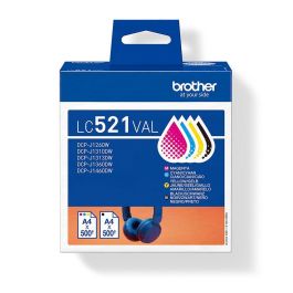 Brother LC521VAL Multipack Cartuchos Tinta Original Negro Cian Magenta Amarillo 500 páginas ISO/IEC 24711 para Impresoras Precio: 61.8899996. SKU: B14TWTDVQM