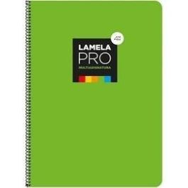 Lamela Cuaderno Espiral 100H Folio 90 gr Cuadrovía 3 mm C-Margen Cubierta Extradura Verde -Paquete 5U- Precio: 35.50000003. SKU: S8411418