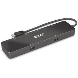 Club3D USB-C 6in1-HUB >HDMI/2xUSB-C/2xUSB/LAN 8K30Hz PD100W Hub USB-C portátil con HDMI 4K60Hz, 2xUSB 3.2, 2xUSB-C y Ethernet Gigabit, carga PD 100W