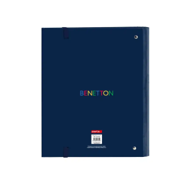 Carpeta de anillas Benetton Damero Azul marino 27 x 32 x 3.5 cm