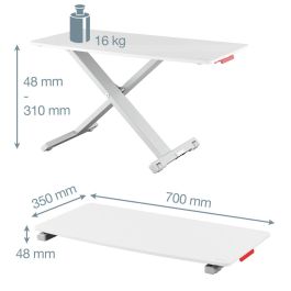 Leitz Convertidor de Escritorio Ergo Cosy Gris Altura Ajustable para Trabajo Sentado/De Pie