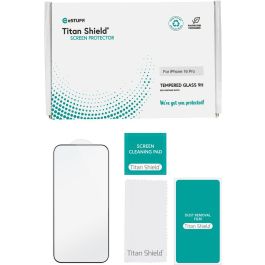 eSTUFF Titan Shield INFINITE Protector de pantalla completo para iPhone 16 Pro - Vidrio Templado 9H Antirroturas (50 Unidades)