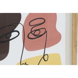 DKD Home Decor Cuadro Scandi Amarillo Granate 2 x 70 x 55 cm (2 Unidades)