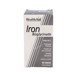 Health Aid Hierro Bisglycinate + Vit. C 90 Comprimidos. Máxima Absorción, Mínima Irritación. Apto Vegetarianos. Precio: 28.5000001. SKU: B1AHBF48TX