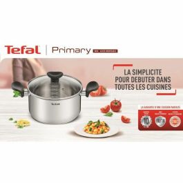 TEFAL E3084604 PRIMARIO Cacerola acero inoxidable 24 cm / 5L + tapa / compatible con inducción