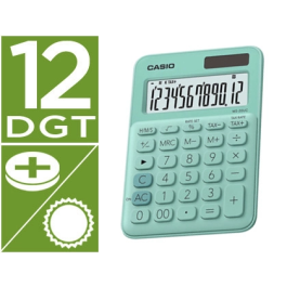 Casio Calculadora Sobremesa MS-20UC Verde 12 Dígitos Precio: 11.88999966. SKU: B1958M83LE