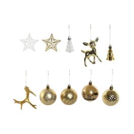 Bola Decoracion Navidad Moderna DKD Home Decor Dorado 6 x 24 x 28 cm Set de 55