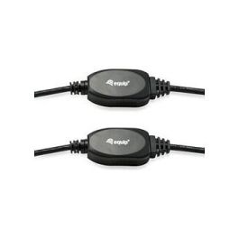 Equip Cable de Extensión Activo USB 3.2 Gen1 133348, 15 m, Negro, Tipo A Macho a Hembra, Transferencia hasta 5 Gbps, Plug & Play