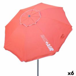 Sombrilla Aktive UV50 Ø 200 cm Coral Poliéster Aluminio 200 x 198 x 200 cm (6 Unidades)