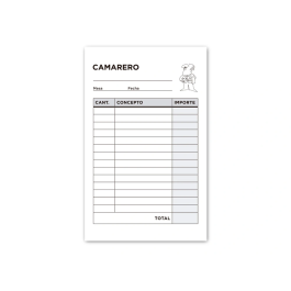 Liderpapel Talonario Camarero T150 Bolsillo Original 85x135mm