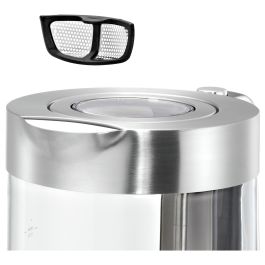 WMF Lono Wasserkocher 0413150011 Hervidor de Agua 1.7 L 3000 W Vidrio y Metal con Indicador de Nivel, Apagado Automático y Base 360°