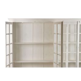 DKD Home Decor Vitrina Balines Nat 2c24 Decape Blanco 270x43x244 cm Teca Mango 8 Puertas