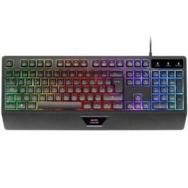 Mars Gaming MCP124 Pack Gaming 3 en 1 - Teclado H-Mech Ergonómico, Ratón Óptico RGB 3200 DPI, Alfombrilla Nanotextil - Negro, Multiplataforma