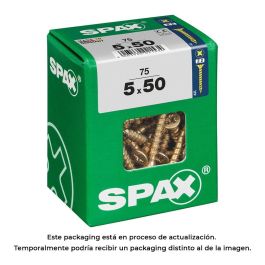 Spax 4081020500507 Tornillo Universal Madera Cabeza Plana Yellox 5x50mm Rosca Completa Ranura Cruz Z2 4CUT, Caja 75 uds.