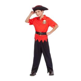 My Other Me Disfraz Pirata Rojo para Niños de 10-12 Años Incluye Sombrero Camisa Cinturón y Pantalones