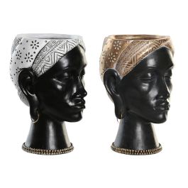 Figura Decorativa DKD Home Decor Plateado Dorado Marrón Resina Colonial Africana (19,5 x 11 x 39,5 cm) (2 Unidades) Precio: 41.7899999. SKU: B1KCZMQDPC