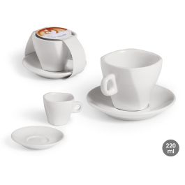 Vessia Taza de Café de Porcelana Boca Ancha con Plato 220ml - 13.5x9.2x13.5 cm (Set de 24) Precio: 49.50000011. SKU: B1JHYPGXRD