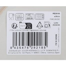 La Mediterranea Plato Llano Peixe Ø26 cm Brillo (6 Unidades)