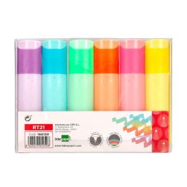 Rotulador Liderpapel Fluorescente Pastel Punta Biselada Estuche De 6 Unidades Colores Surtidos