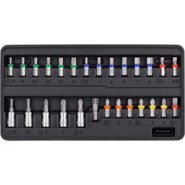 Connex Set de vasos y puntas 52 piezas con carraca reversible 72 dientes, vasos de Cromo Vanadio y estuche. Ideal para bricolaje y taller Connex Set de vasos y puntas 52 piezas con carraca reversible 72 dientes, vasos de Cromo Vanadio y estuche. Ideal para bricolaje y taller