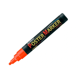 Artline Rotulador Poster Marker EPP-4-NAR Flu Punta Redonda 2 mm Color Naranja Fluor para Carteleria