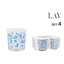 Set 4 Vasos Pinta 340 cc Flores LAV (6 Cajas) Precio: 24.50000014. SKU: B18YKKEH9S