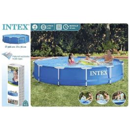 Piscina redonda desmontable metal frame (capacidad 6503 litros) (+6 años) 366x76cm Piscina redonda desmontable metal frame (capacidad 6503 litros) (+6 años) 366x76cm