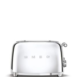 Smeg TSF03SSEU Tostador de Pan para 4 Rebanadas con Diseño Estilo Años 50 y Acabado Cromado