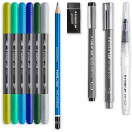 STAEDTLER Design Journey Set Handlettering y Acuarela, 11 piezas