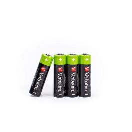 Verbatim Pilas Recargables Premium HR6 AA, 1.2V, 2500mAh, Pack de 4