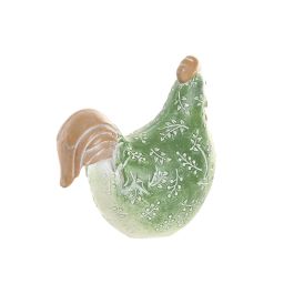 DKD Home Decor Figura Decorativa Gallina Verde Resina 8 x 15 x 15.5 cm