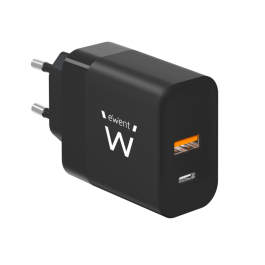 Ewent EW1327 Cargador Rápido GaN 45W con 2 Puertos (USB-C Power Delivery + USB-A) Universal para Smartphones, Tablets, Portátiles Negro Precio: 18.49999976. SKU: B1B34DBLMQ